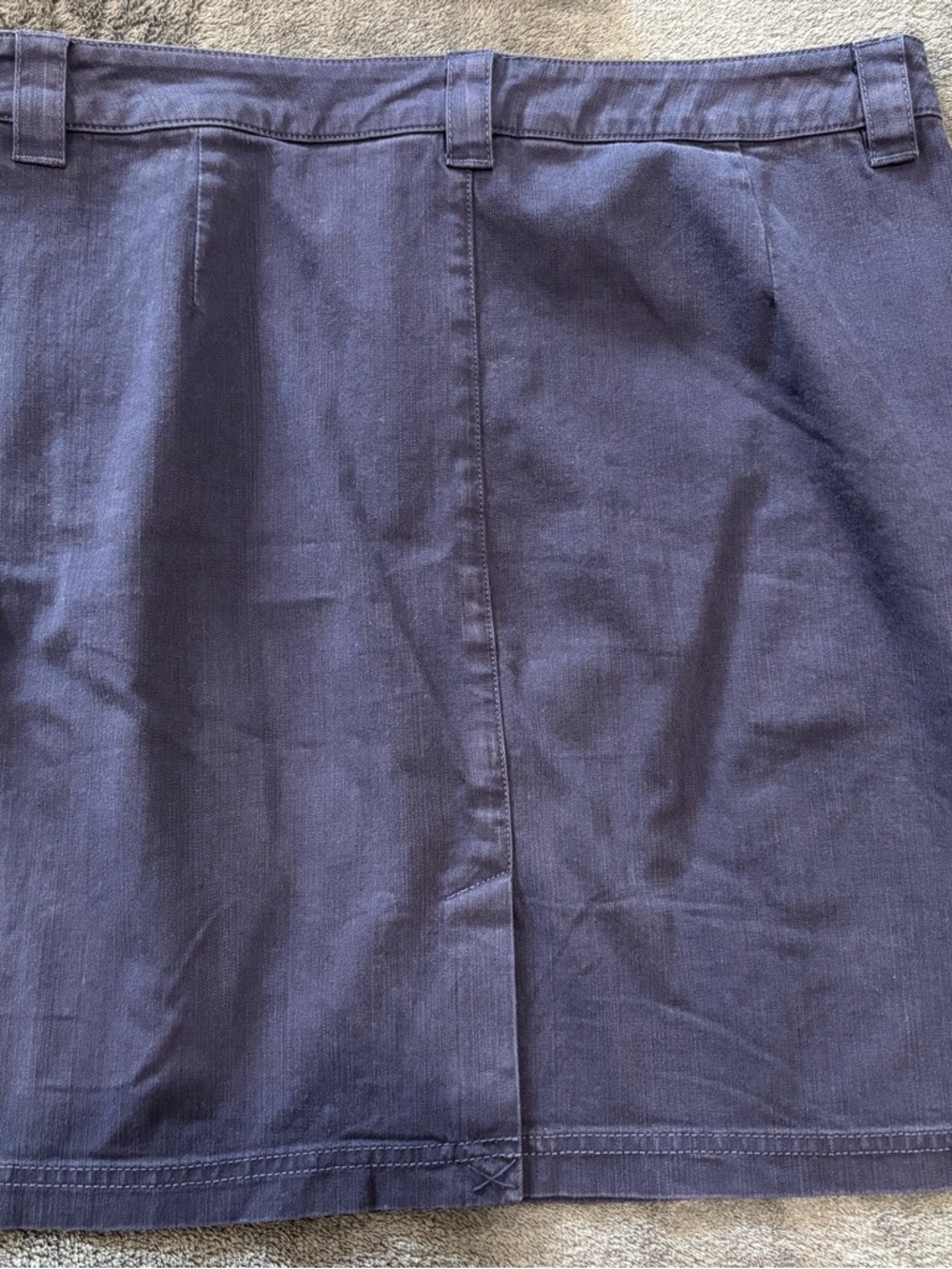 Brooks Brothers Navy Denim Mini Skirt with Gold Buttons Women's Size 8 - Picture 5 of 8